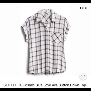 Cosmic Blue Love Ava Button Down- NWOT